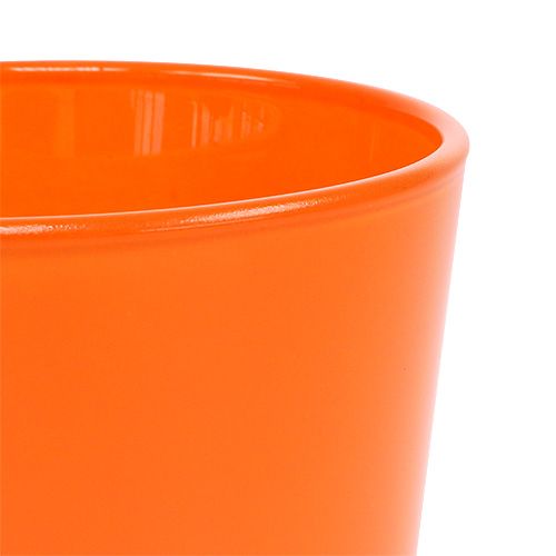 Floristik24 Skleněný květináč oranžový Ø10cm V8,5cm