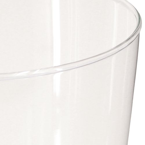 položky Skleněná váza kónická váza na květiny průhledná Ø10cm V20cm