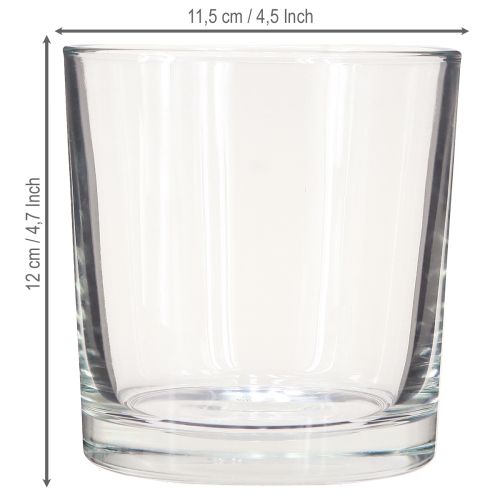 položky Skleněná váza válec stolní váza transparentní Ø11,5cm V12cm