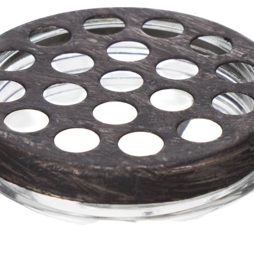 položky Skleněná láhev v kovovém košíku, ideální pro dekorativní akcenty v obývacím pokoji, 20 cm