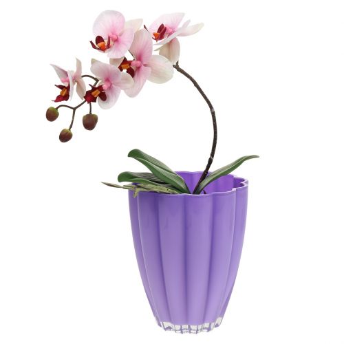 položky Skleněná váza &quot;Bloom&quot; lila Ø14cm H17cm