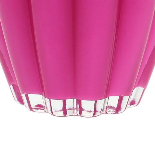 Floristik24 Skleněná váza "Bloom" Růžová Ø14cm H17cm