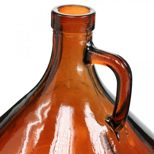 Floristik24 Skleněná váza vintage vzhled skleněná dekorace hnědá Ø17cm V18cm