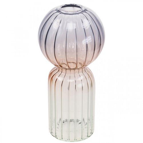 položky Skleněná váza Deco Váza Modrá Hnědá Čirá mini váza Ø8cm H17cm