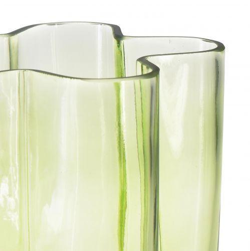 Floristik24 Skleněná váza zelená váza květina dekorativní váza Ø15cm V20cm