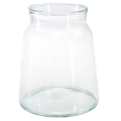 položky Skleněná váza kónická váza na květiny velká skleněná dekorace V23cm Ø19cm