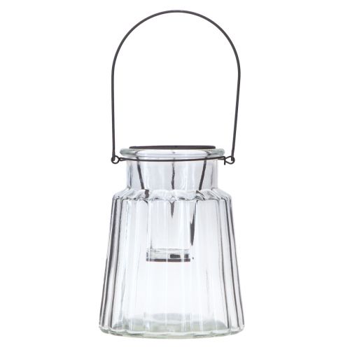 položky Skleněná lucerna s uchem sklo čiré Ø14cm V18cm