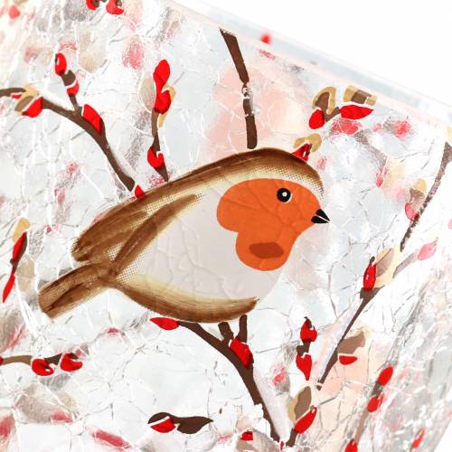 Floristik24 Lucerna Robin Crackle Clear Ø9cm H10cm