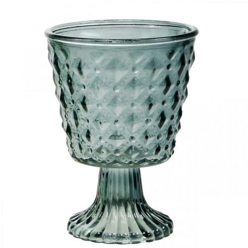 Floristik24 Trofejní sklenice s patkou, skleněná lucerna Ø11cm V15,5cm