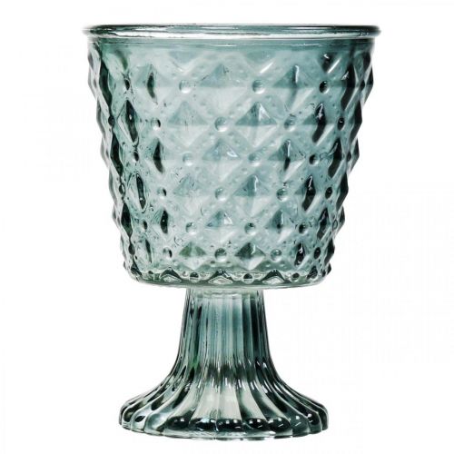 Floristik24 Trofejní sklenice s patkou, skleněná lucerna Ø11cm V15,5cm