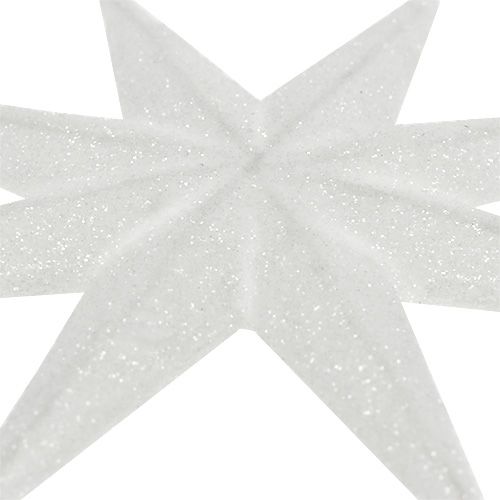 Třpytivá hvězda bílá 10cm 12ks