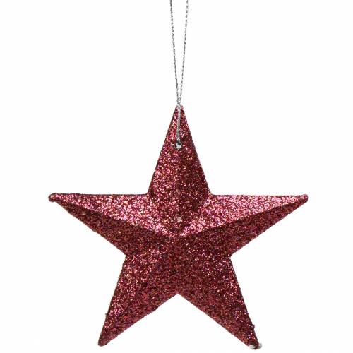 položky Glitter star pink mix 9,5/5cm 18 ks