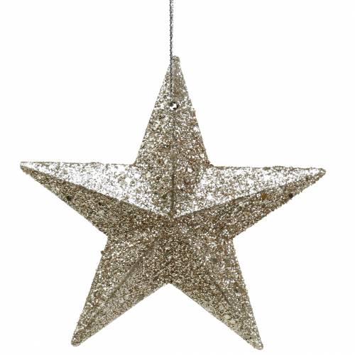 položky Glitter star champagne 9,5/5cm 18 ks