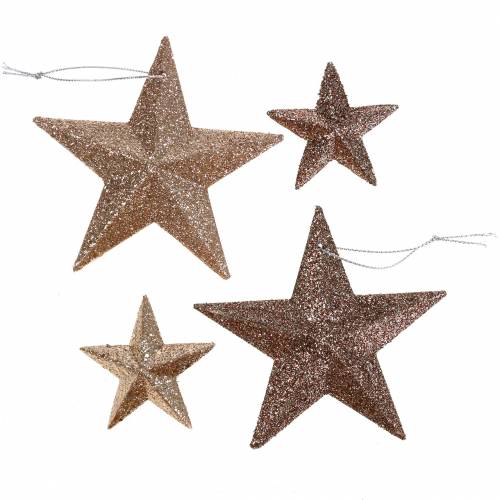 položky Glitter star gold mix 9,5 / 5cm 18ks