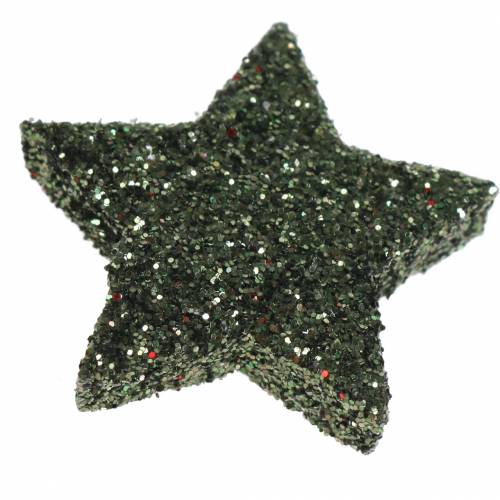položky Hvězdný třpyt zelený 2,5cm 48ks