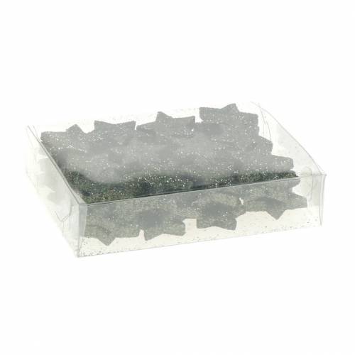 Floristik24 Hvězdný třpyt zelený 2,5cm 48 ks