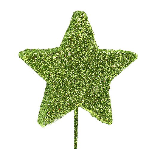 položky Třpytivé hvězdy na drátě zelené 5cm 48ks