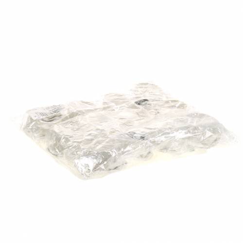 Floristik24 Vánoční ozdoby kelímek bílé třpytky 8cm 12ks