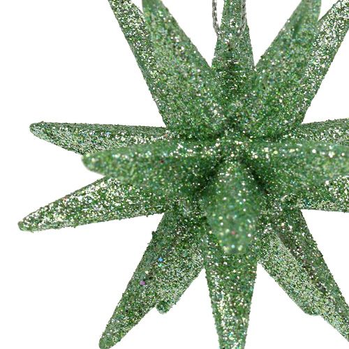položky Třpytivé hvězdičky mátově zelené 7,5cm 8ks