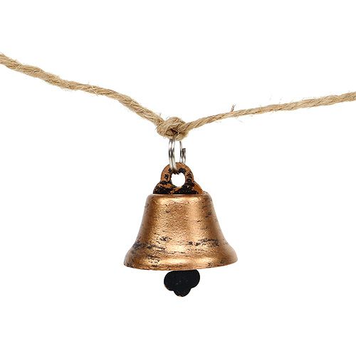 Floristik24 Zvonková girlanda měděná 1m