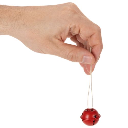 Dekorativní přívěsky ve tvaru zvonku s motivem hvězdy, 3 cm, 9 kusů | Floristik24.cz