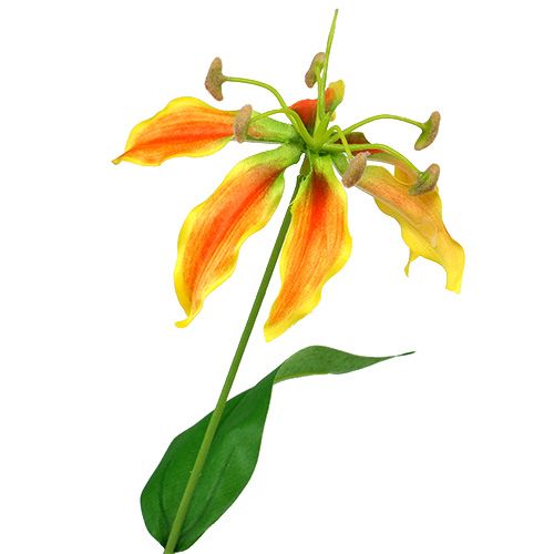 Floristik24 Větev Gloriosa oranžovožlutá 90cm 1ks