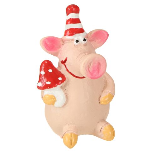 Floristik24 Dekorace Lucky Pig Prasátko s amulety pro štěstí 5cm 6 ks