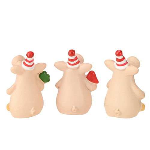 Floristik24 Dekorace Lucky Pig Prasátko s amulety pro štěstí 5cm 6 ks
