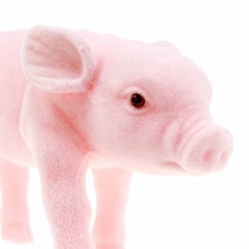 položky Lucky pig pink flocked 20cm 3ks