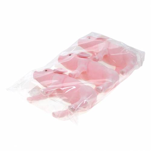 položky Lucky pig pink flocked 20cm 3ks