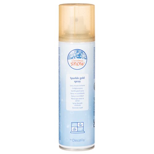 Zlatý třpytivý sprej na vánoční dekorace, 150 ml
