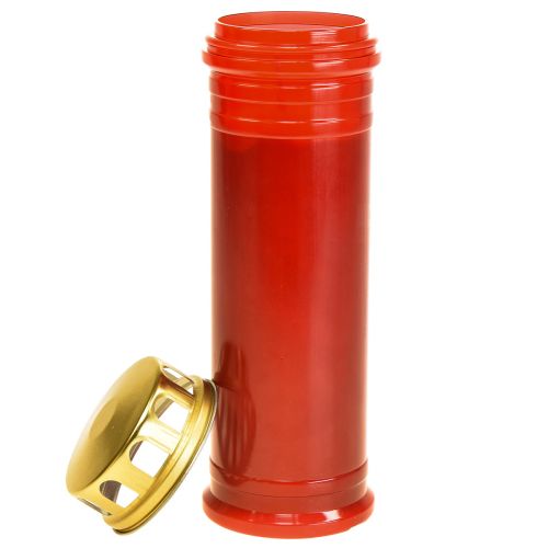 Floristik24 Náhrobní svíčka červená plast 5 dní Ø7,5cm V23cm