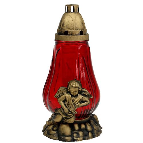 Floristik24 Hrobové světlé sklo Ø14cm H28cm 4ks