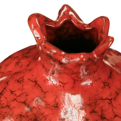 položky Dekorativní váza z granátového jablka, keramická, červenohnědá, Ø10,5 cm, V12 cm