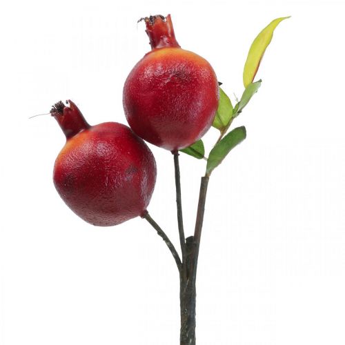 Dekorativní větvička dekorace granátové jablko, dekorativní ovoce, dekorativní granátové jablko 39cm