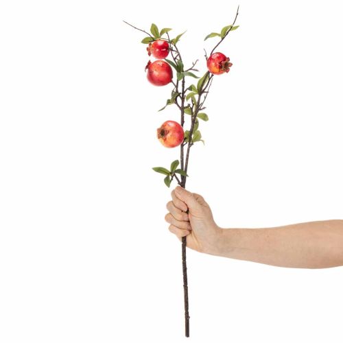 Umělá větvička granátového jablka jako ovocná větev na dekoraci stolu, 68 cm | Floristik24.cz
