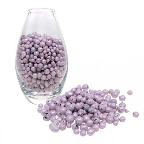Brilantní ozdobné korálky 4mm - 8mm hliněné granule růžové 1l