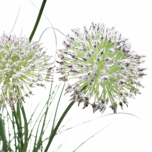 Floristik24 Tráva s květinami v květináči umělý šeřík 70cm