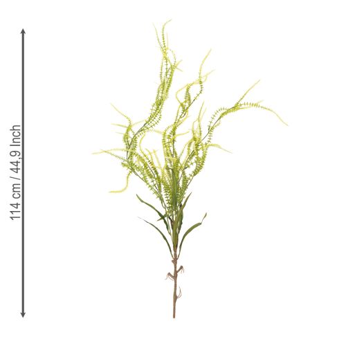 položky Umělá rostlina ze zelených štětin prosa pro elegantní závěsné dekorace, stylové doplňky do místnosti, 114 cm