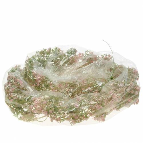 Floristik24 Girlanda gypsophila růžová 180cm