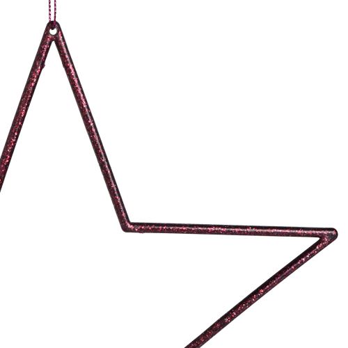 položky Velké ozdobné hvězdy na zavěšení Berry Glitter 24cm 6 ks