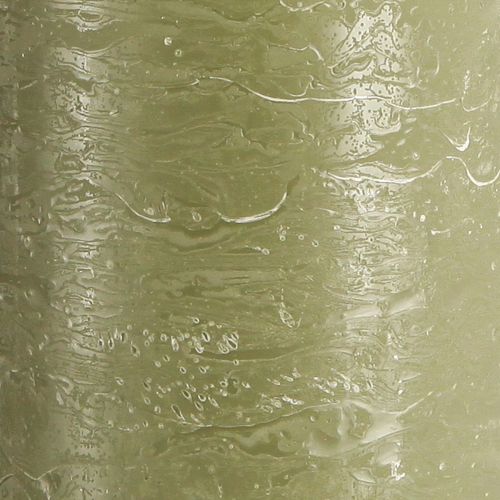 položky Velké svíčky sloupové svíčky olivově zelené 85x200mm 2 ks