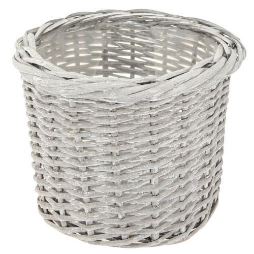 položky Velký koš na rostliny s fólií bílo-šedá Ø43/34/28cm sada 3 ks