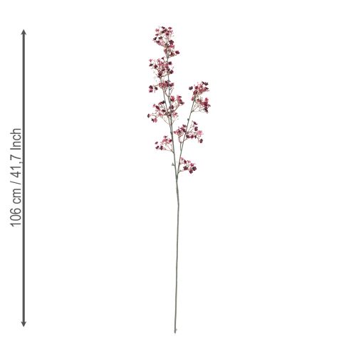 položky Gypsophila Umělý dětský dech Bordeaux 106 cm 2 ks