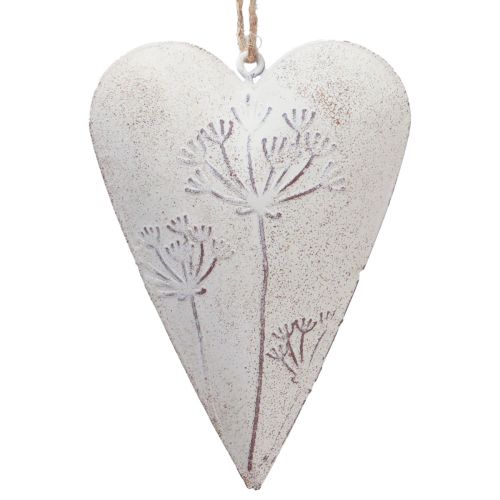 Floristik24 Závěsná dekorace dekorativní srdce vintage dekorace kov 11x7,5cm 3ks