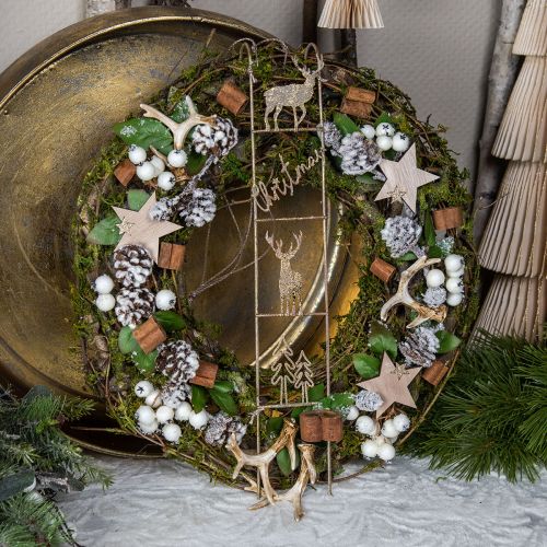 položky Závěsná dekorace Vánoční dekorace jelen zlatá vintage 42,5×7×4cm
