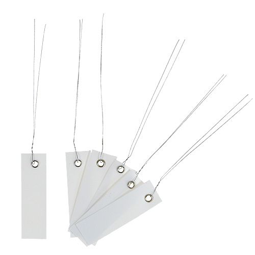 Floristik24 Závěsné etikety bílé 18mm x 60mm 250 ks