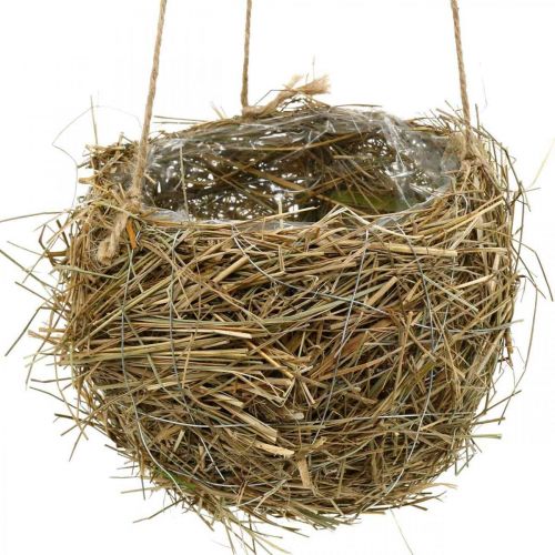 Floristik24 Blumenampel Heu Natur Košík na rostliny k zavěšení Závěsný květináč Ø20cm