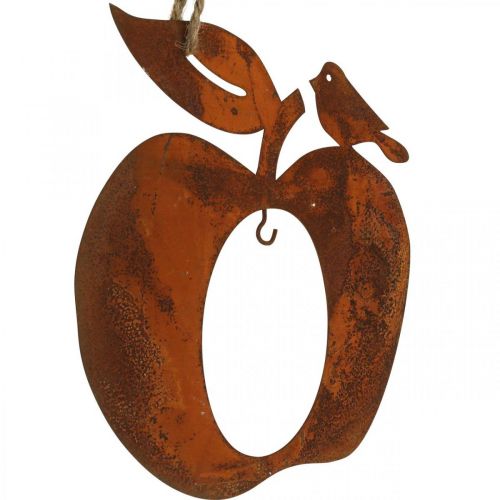 Floristik24 Deco věšák kovový jablko hruška patina dekorace 23/24cm 2ks