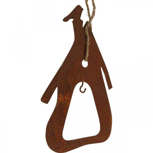 Floristik24 Deco věšák kovový jablko hruška patina dekorace 23/24cm 2ks
